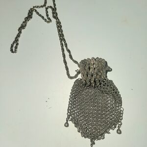 Intricate Silver Chainmail Pendant Necklace